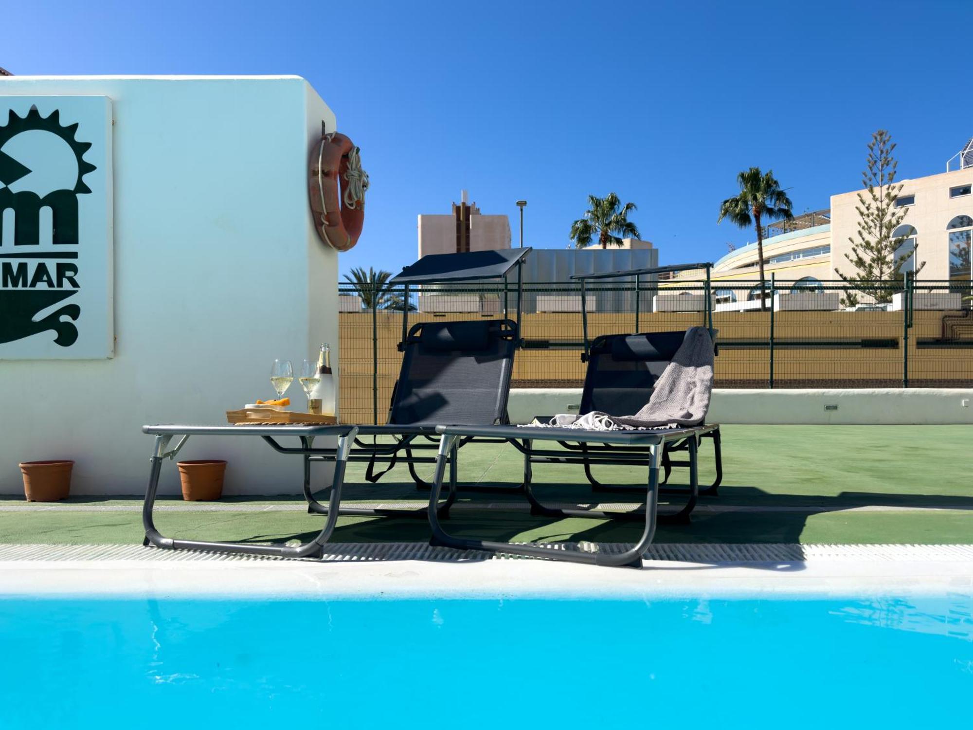 Amazing 3-Bedroom Apartment. Pool And Sea View! 洛斯克里斯蒂亚诺斯 外观 照片